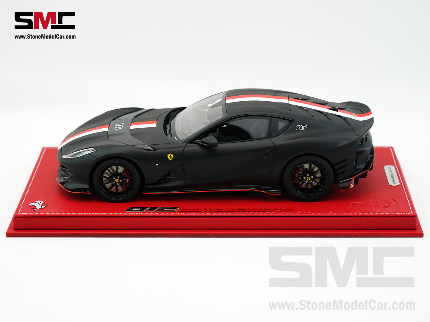 BBR Ferrari 812 Competizione 2023 Matt Black F1 #16 Charles Leclerc 1:18 Limited 226 Pcs