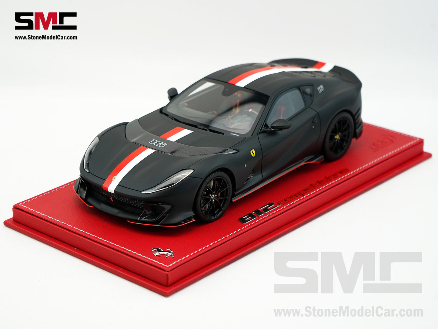 BBR Ferrari 812 Competizione 2023 Matt Black F1 #16 Charles Leclerc 1:18 Limited 226 Pcs