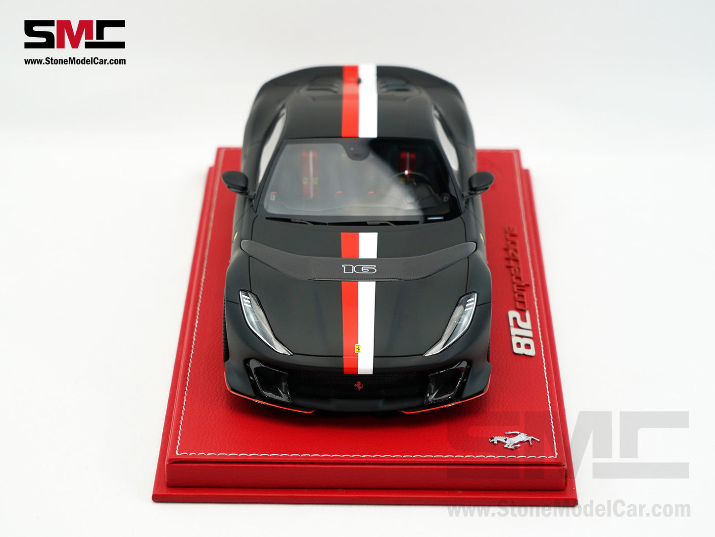 BBR Ferrari 812 Competizione 2023 Matt Black F1 #16 Charles Leclerc 1:18 Limited 226 Pcs