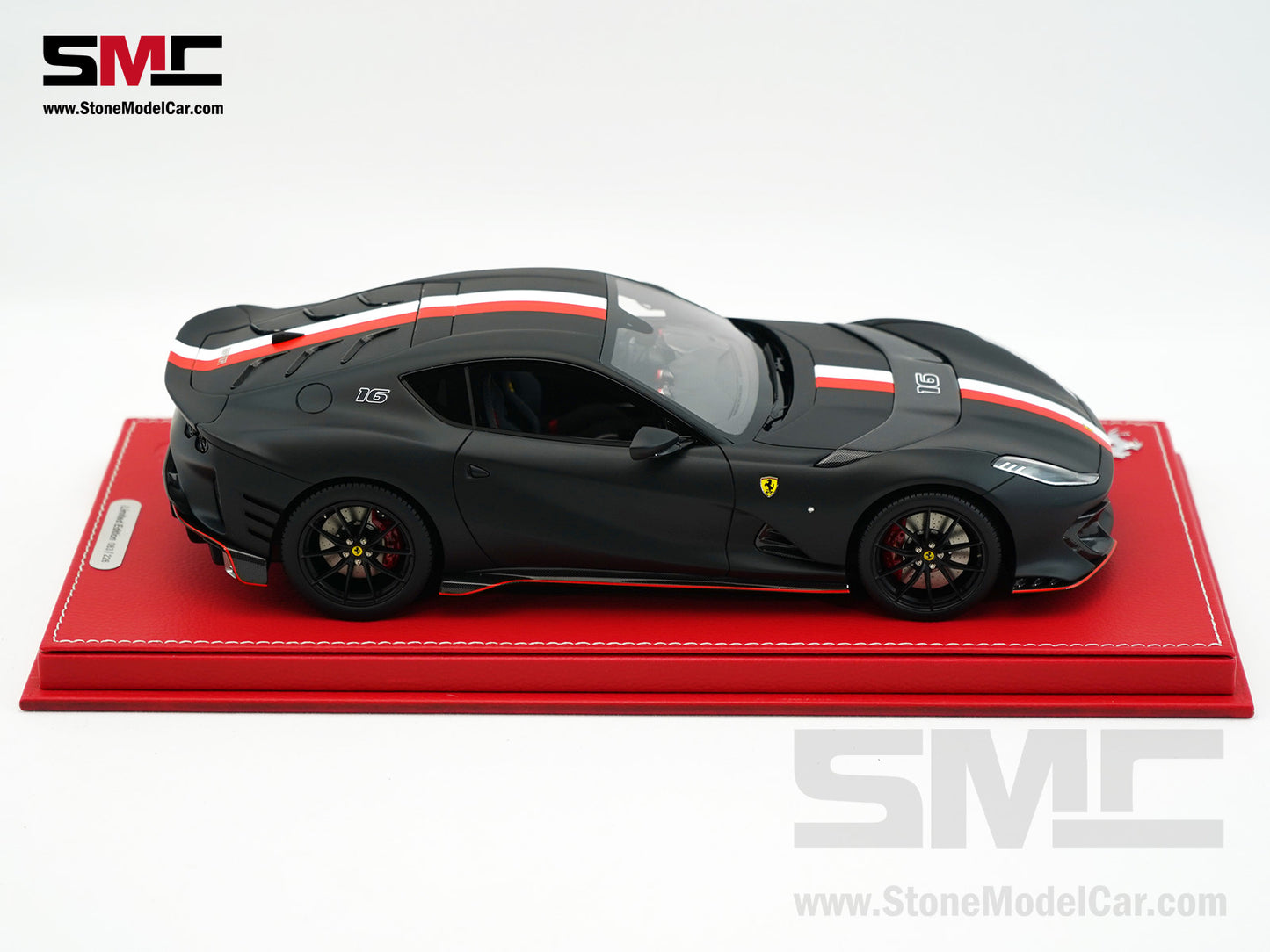 BBR Ferrari 812 Competizione 2023 Matt Black F1 #16 Charles Leclerc 1:18 Limited 226 Pcs