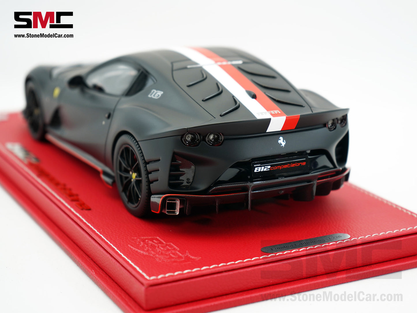 BBR Ferrari 812 Competizione 2023 Matt Black F1 #16 Charles Leclerc 1:18 Limited 226 Pcs