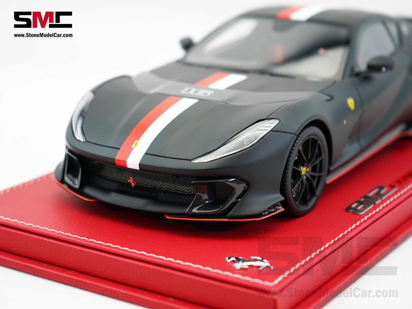 BBR Ferrari 812 Competizione 2023 Matt Black F1 #16 Charles Leclerc 1:18 Limited 226 Pcs