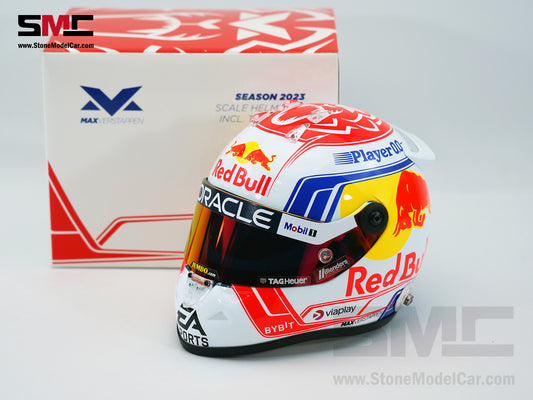 Red Bull F1 RB19 #1 Max Verstappen Season 2023 Schuberth 1:2 Miniature Helmet