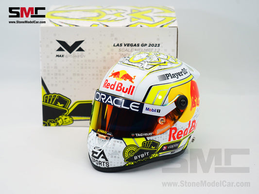 Red Bull F1 RB19 #1 Max Verstappen Las Vegas 2023 Schuberth 1:2 Miniature Helmet