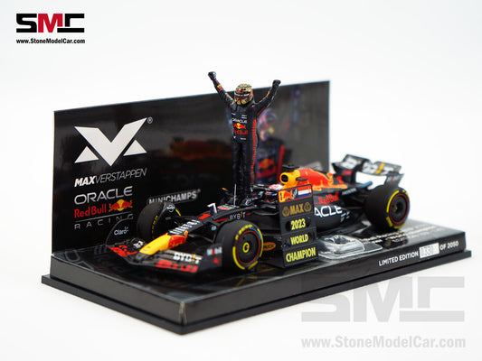 Red Bull F1 RB19 #1 Max Verstappen Winner Qatar GP 2023 World Champion MINICHAMPS 1:43 Figure Special