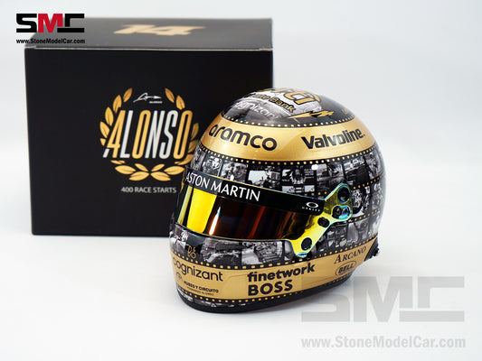 Aston Martin F1 AMR24 #14 Fernando Alonso Mexico 2024 400th GP BELL 1:2 Miniature Helmet