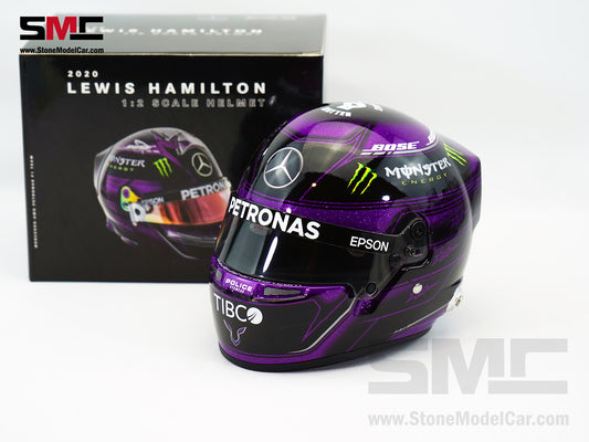 Mercedes F1 W11 #44 Lewis Hamilton Year 2020 7x Times World Champion BELL 1:2 Miniature Helmet