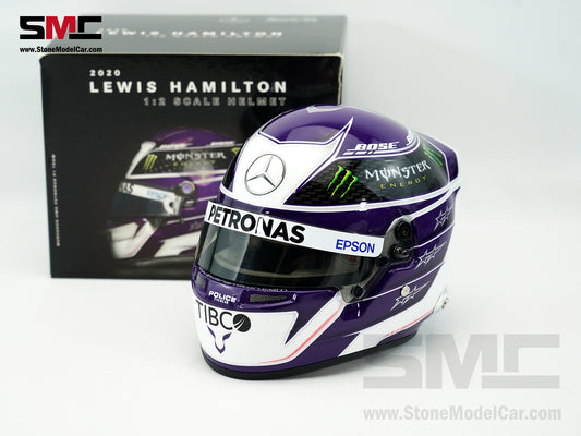 Mercedes F1 W11 #44 Lewis Hamilton Australian GP 2020 7x Times World Champion BELL 1:2 Miniature Helmet