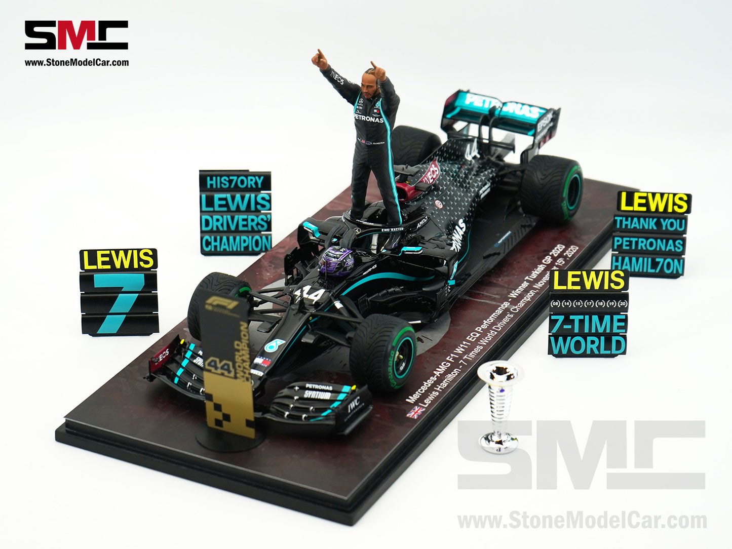 [Pre-Order] 2020 7x World Champion Mercedes F1 W11 #44 Lewis Hamilton Turkey GP 1:18 Spark Figure Special Edition