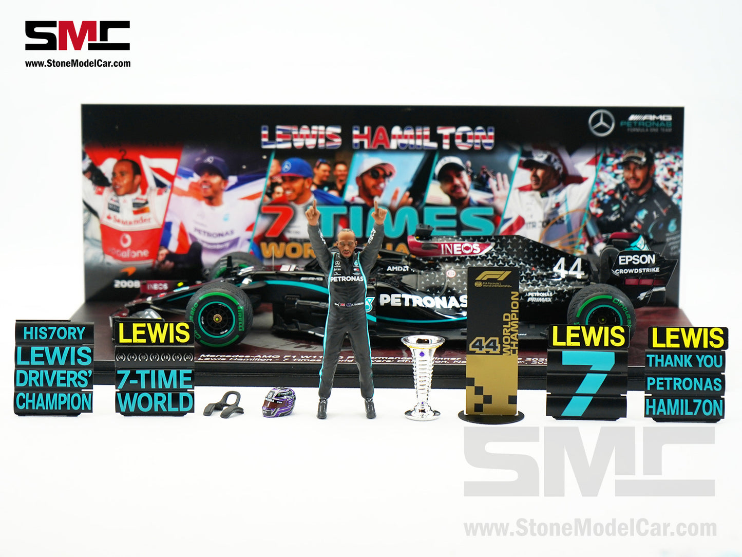 [Pre-Order] 2020 7x World Champion Mercedes F1 W11 #44 Lewis Hamilton Turkey GP 1:18 Spark Figure Special Edition