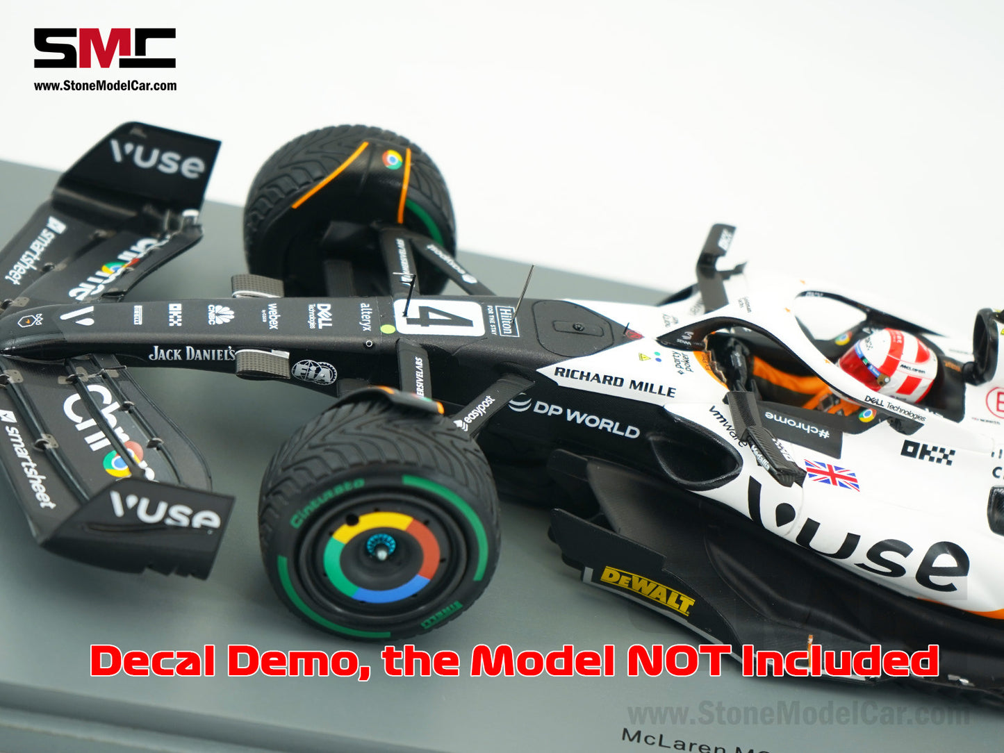 Decal for 1:18 McLaren F1 MCL60 #4 L. Norris #81 O. Piastri Monaco GP 2023 Special Livery Spark