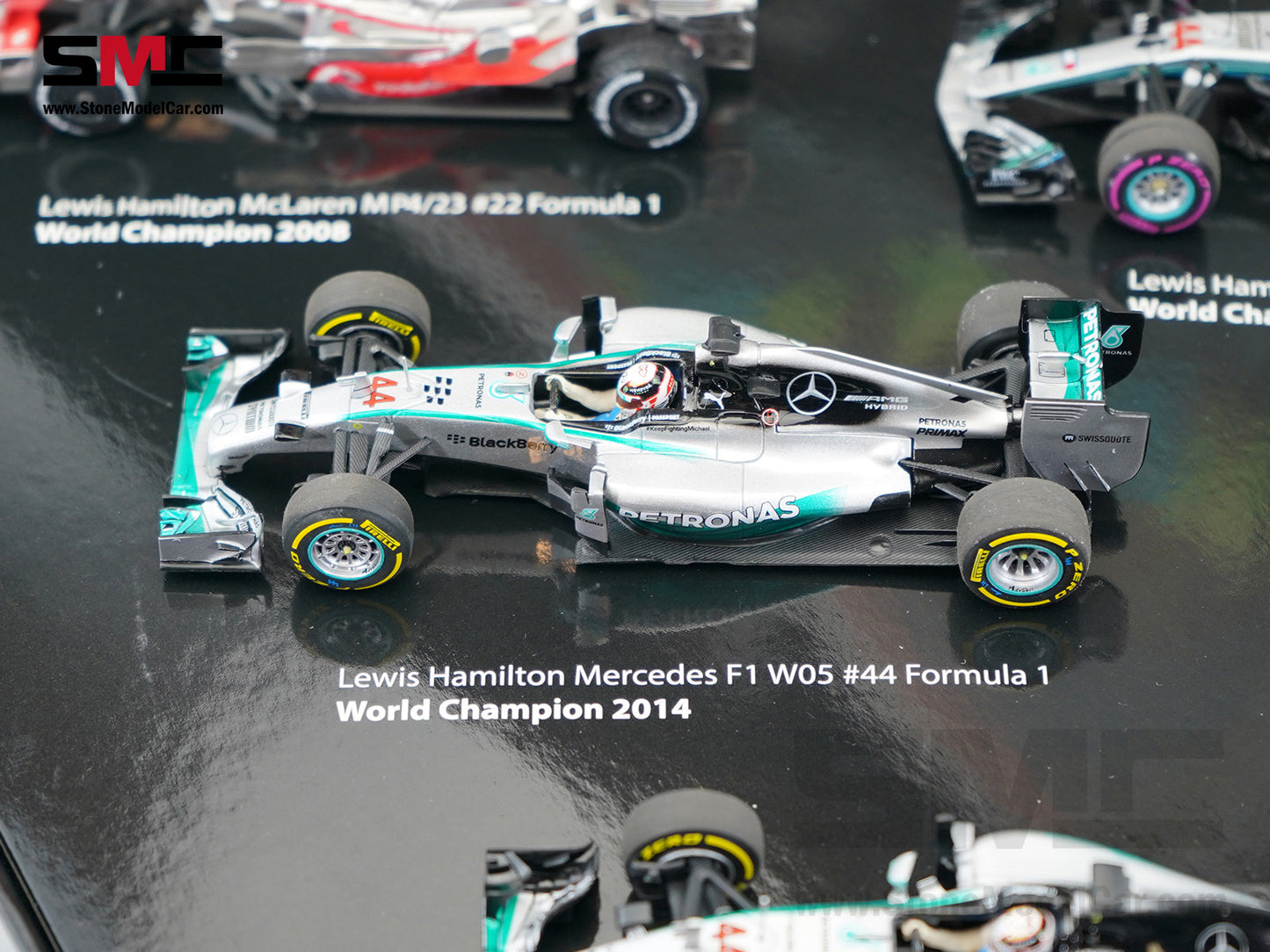 2020 7x World Champion Mercedes F1 #44 Lewis Hamilton 7-Car Set 1:43 MINICHAMPS Gift Box