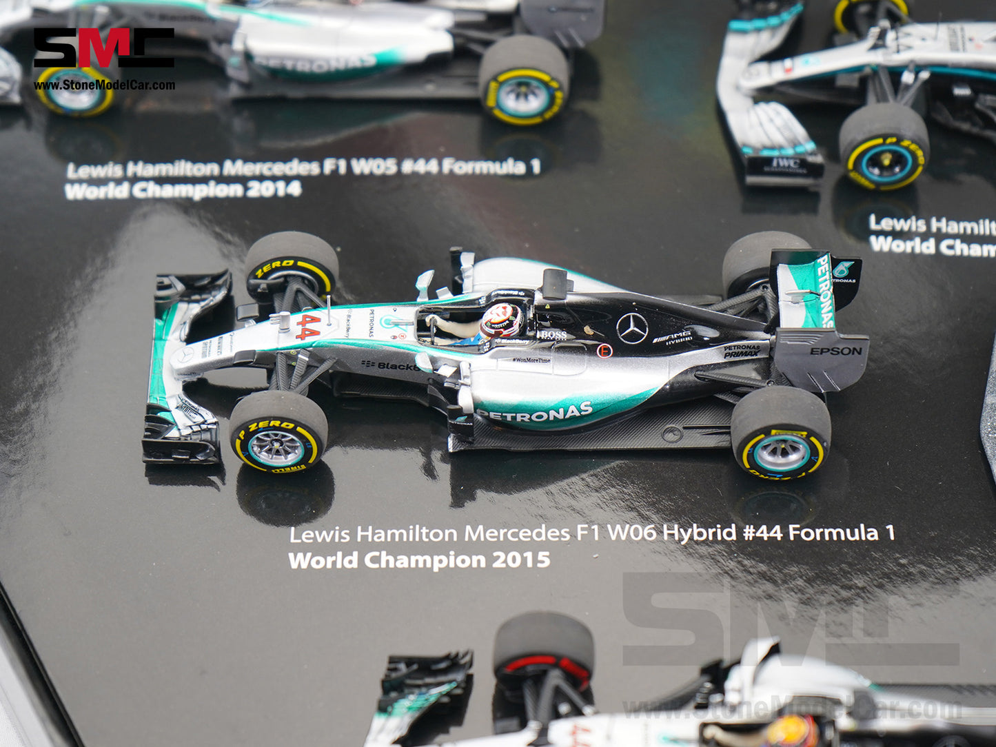 2020 7x World Champion Mercedes F1 #44 Lewis Hamilton 7-Car Set 1:43 MINICHAMPS Gift Box