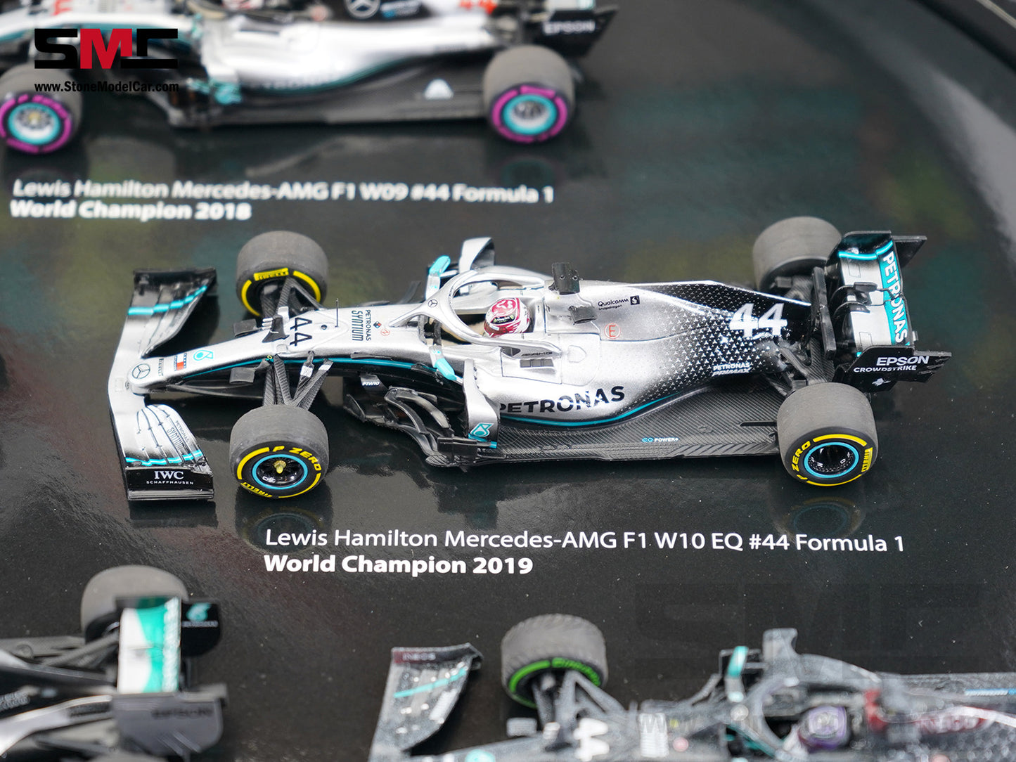 2020 7x World Champion Mercedes F1 #44 Lewis Hamilton 7-Car Set 1:43 MINICHAMPS Gift Box