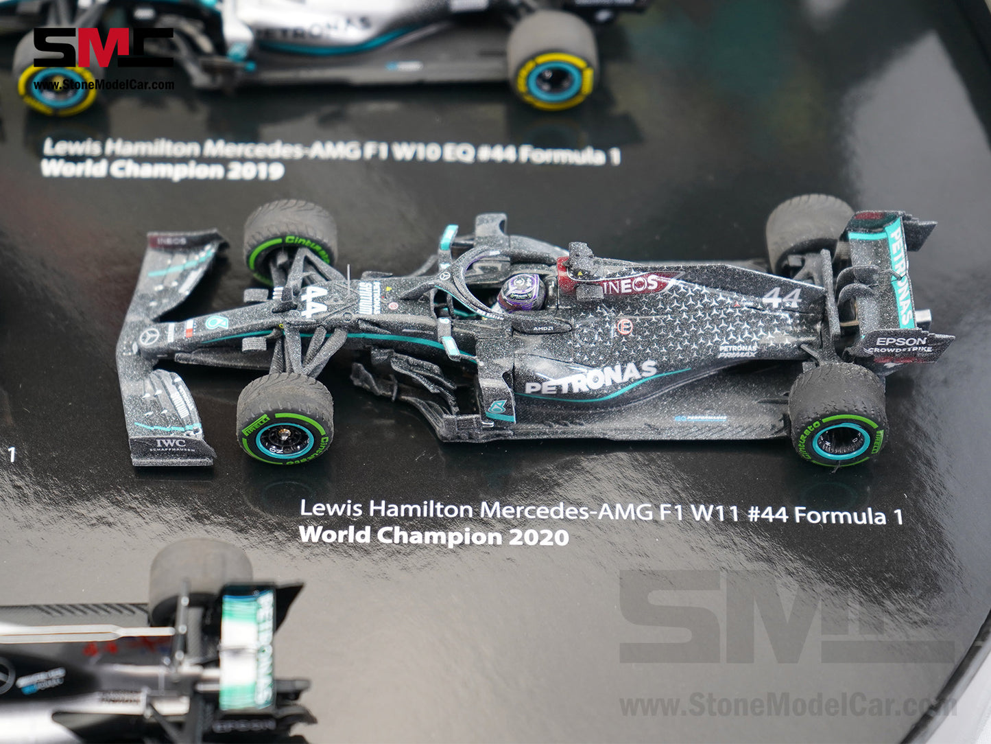 2020 7x World Champion Mercedes F1 #44 Lewis Hamilton 7-Car Set 1:43 MINICHAMPS Gift Box