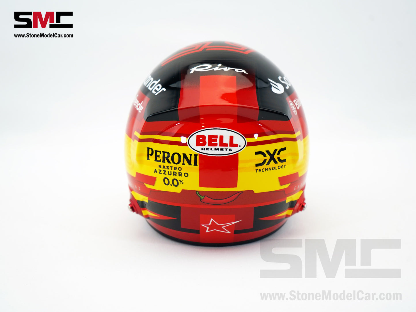 Ferrari SF-24 #55 Carlos Sainz Season 2024 Bell 1:2 Miniature Helmet Model