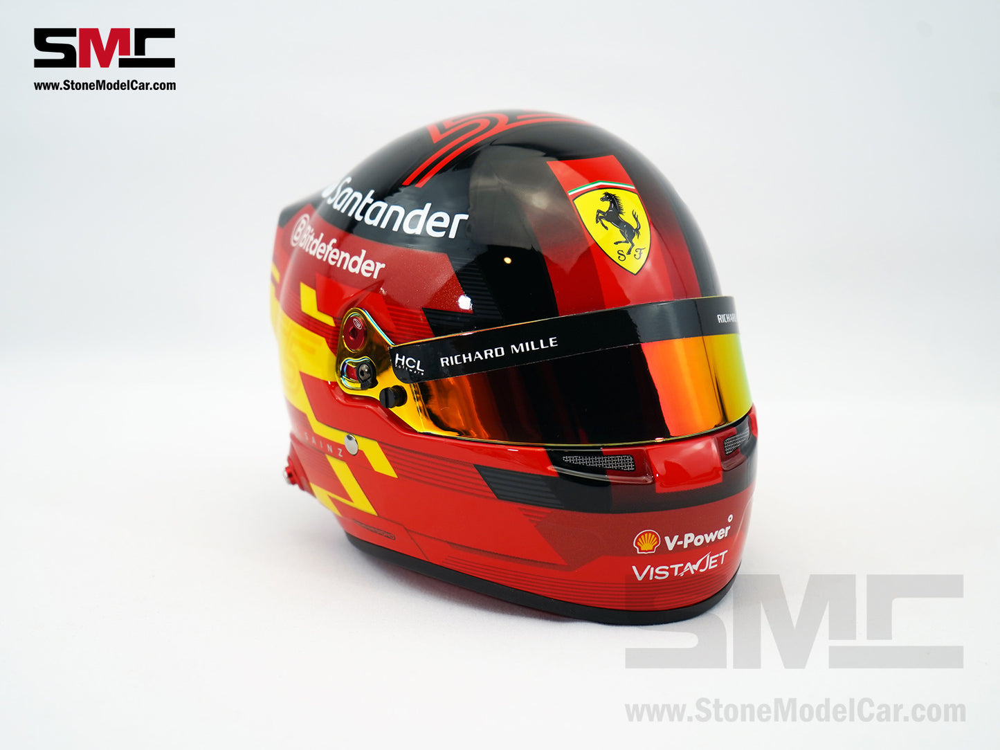 Ferrari SF-24 #55 Carlos Sainz Season 2024 Bell 1:2 Miniature Helmet Model