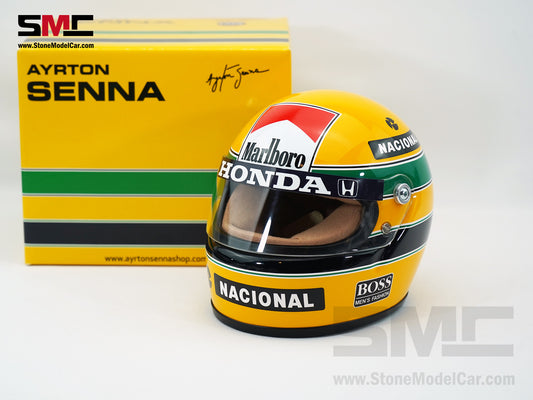 Mclaren MP4/4 #12 Ayrton Senna 1988 F1 World Champion 1:2 Miniature Helmet with Premium Decal