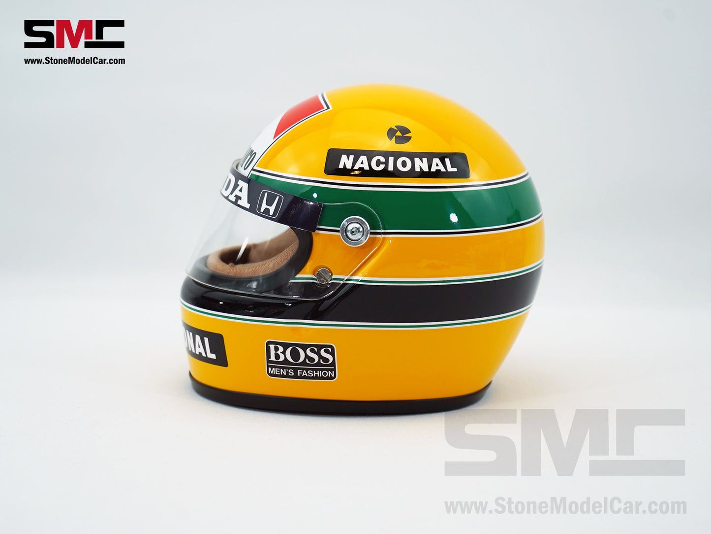 Mclaren MP4/4 #12 Ayrton Senna 1988 F1 World Champion 1:2 Miniature Helmet with Premium Decal