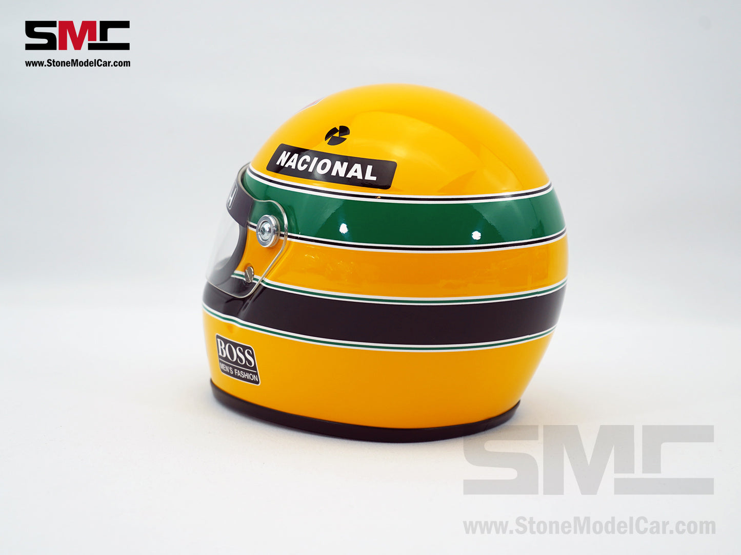 Mclaren MP4/4 #12 Ayrton Senna 1988 F1 World Champion 1:2 Miniature Helmet with Premium Decal