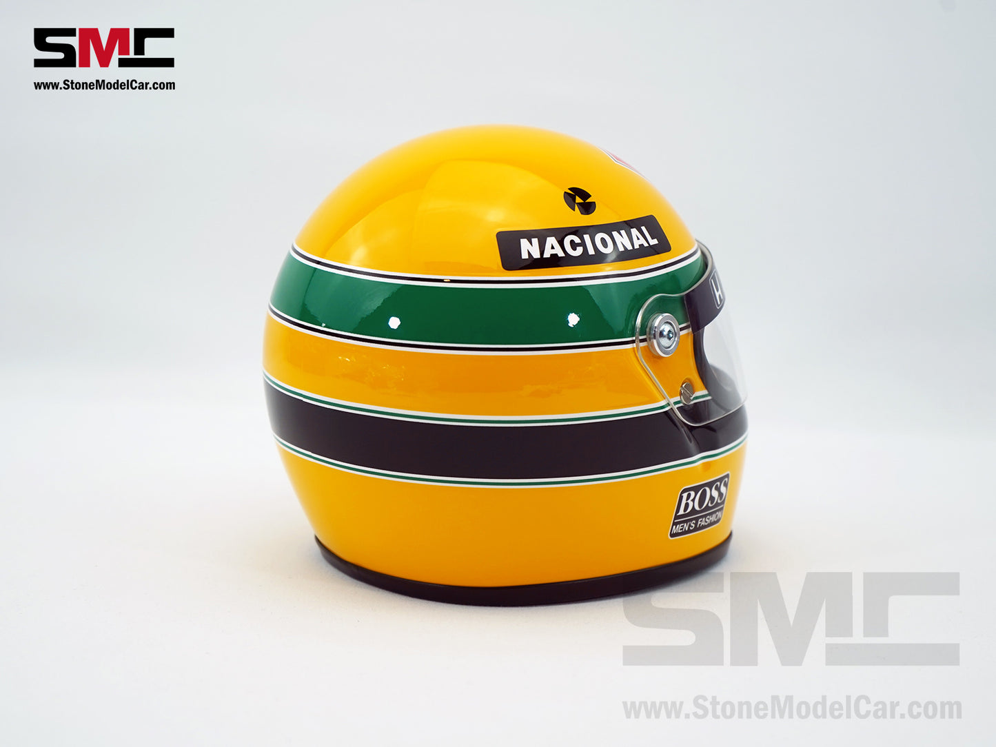 Mclaren MP4/4 #12 Ayrton Senna 1988 F1 World Champion 1:2 Miniature Helmet with Premium Decal