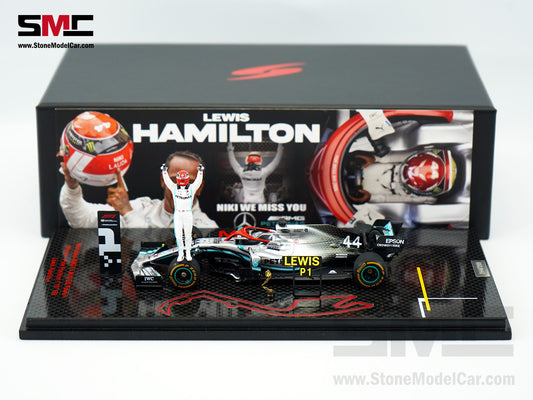 Mercedes AMG F1 W10 #44 Lewis Hamilton Monaco GP 2019 World Champion 1:43 Spark Figure Edition