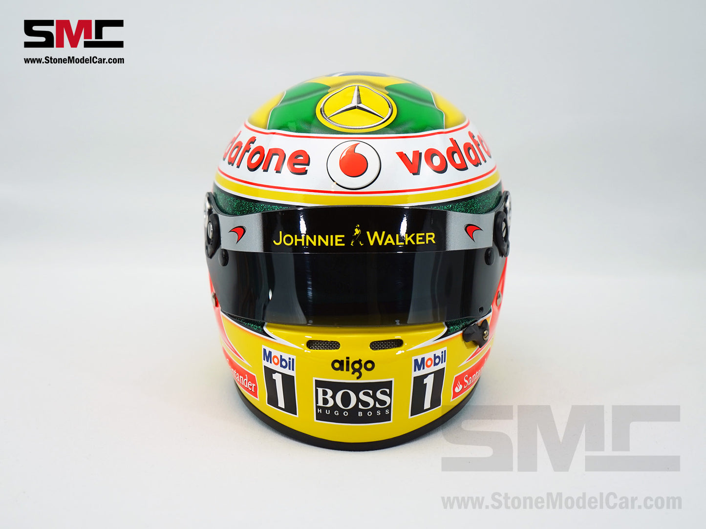 Mclaren Mercedes F1 MP4/26 #3 Lewis Hamilton Brazil GP 2011 Tribute Ayrton Senna Arai 1:2 Helmet