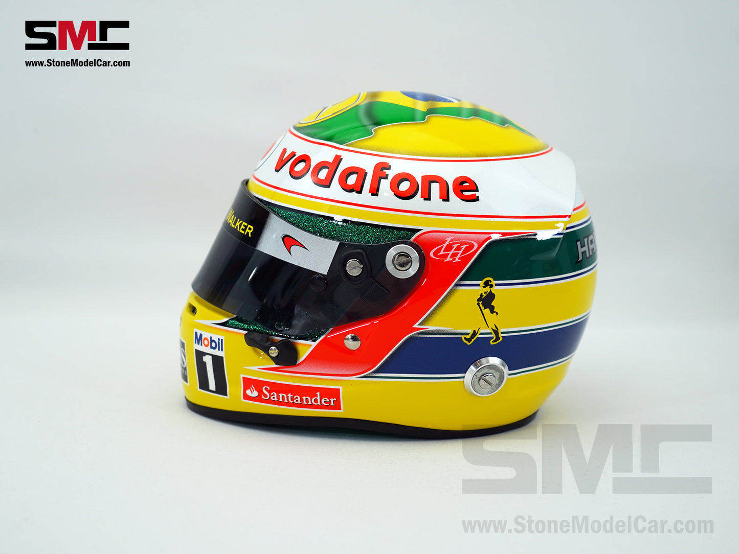 Mclaren Mercedes F1 MP4/26 #3 Lewis Hamilton Brazil GP 2011 Tribute Ayrton Senna Arai 1:2 Helmet