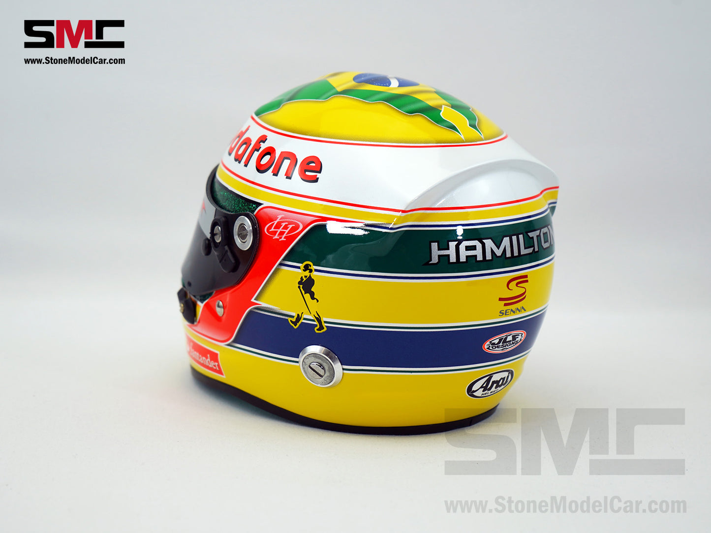 Mclaren Mercedes F1 MP4/26 #3 Lewis Hamilton Brazil GP 2011 Tribute Ayrton Senna Arai 1:2 Helmet