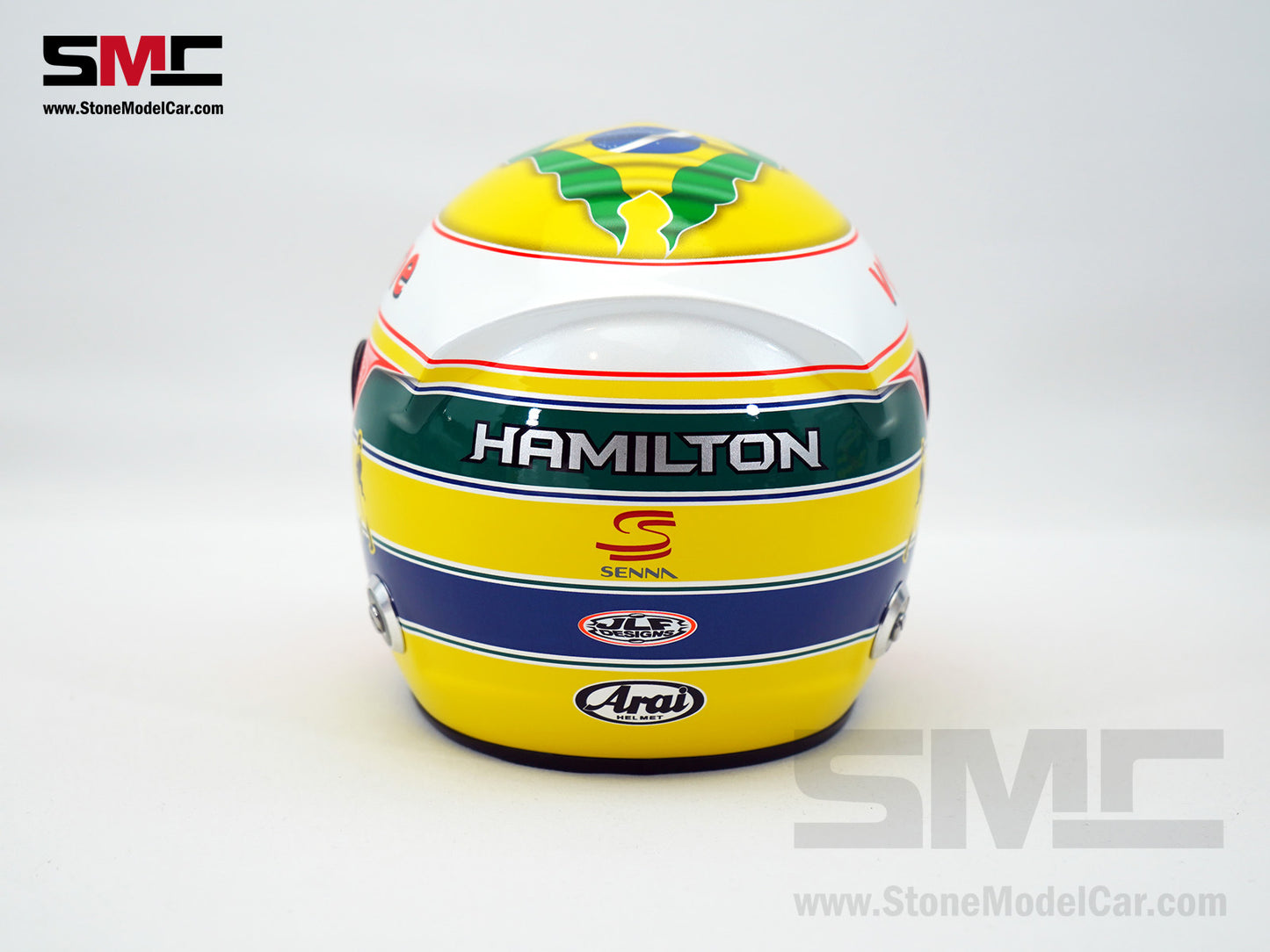 Mclaren Mercedes F1 MP4/26 #3 Lewis Hamilton Brazil GP 2011 Tribute Ayrton Senna Arai 1:2 Helmet