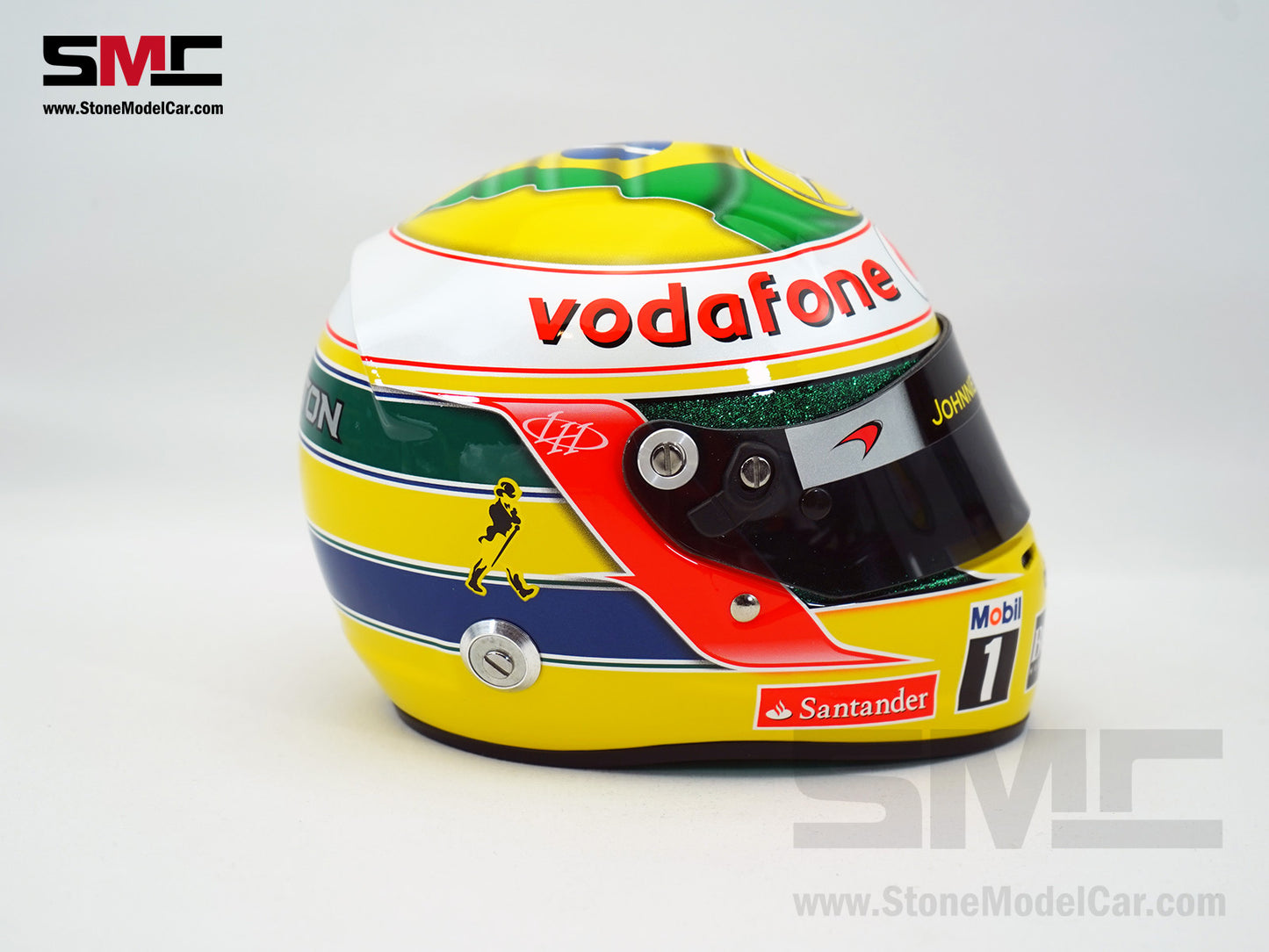 Mclaren Mercedes F1 MP4/26 #3 Lewis Hamilton Brazil GP 2011 Tribute Ayrton Senna Arai 1:2 Helmet