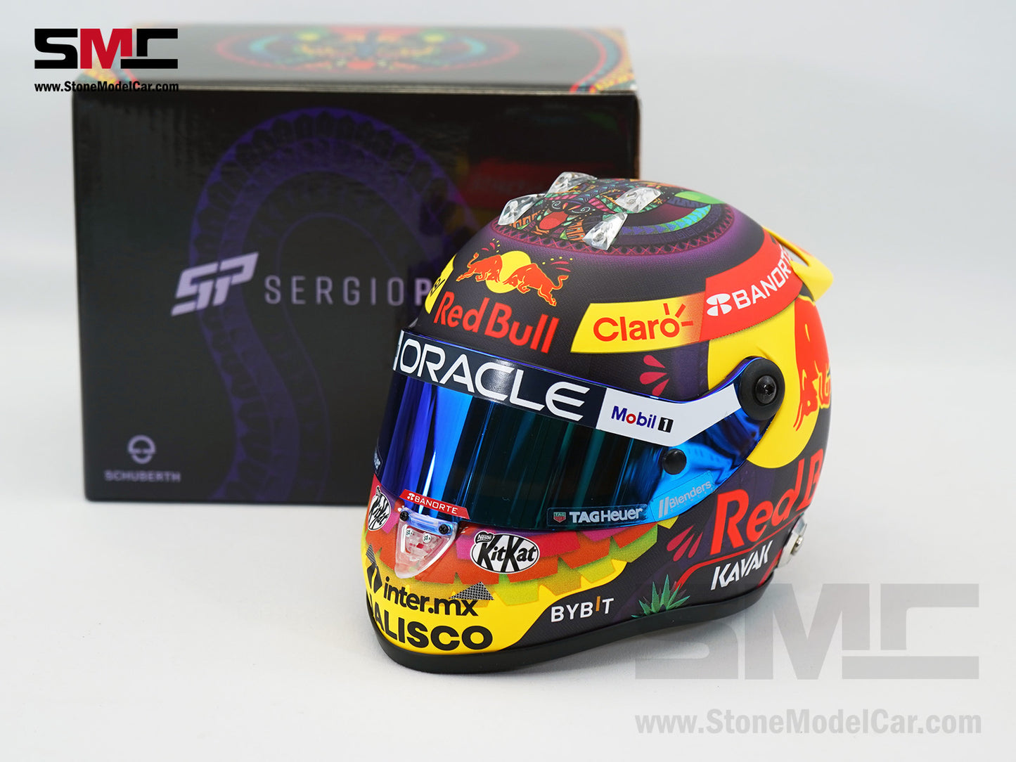 Red Bull F1 RB19 #11 Sergio Perez Mexico GP 2023 1:2 Miniature Helmet Schuberth