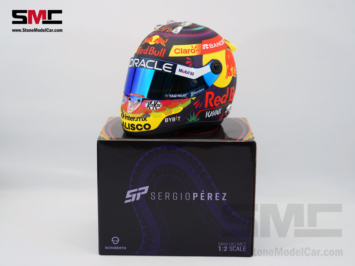 Red Bull F1 RB19 #11 Sergio Perez Mexico GP 2023 1:2 Miniature Helmet Schuberth