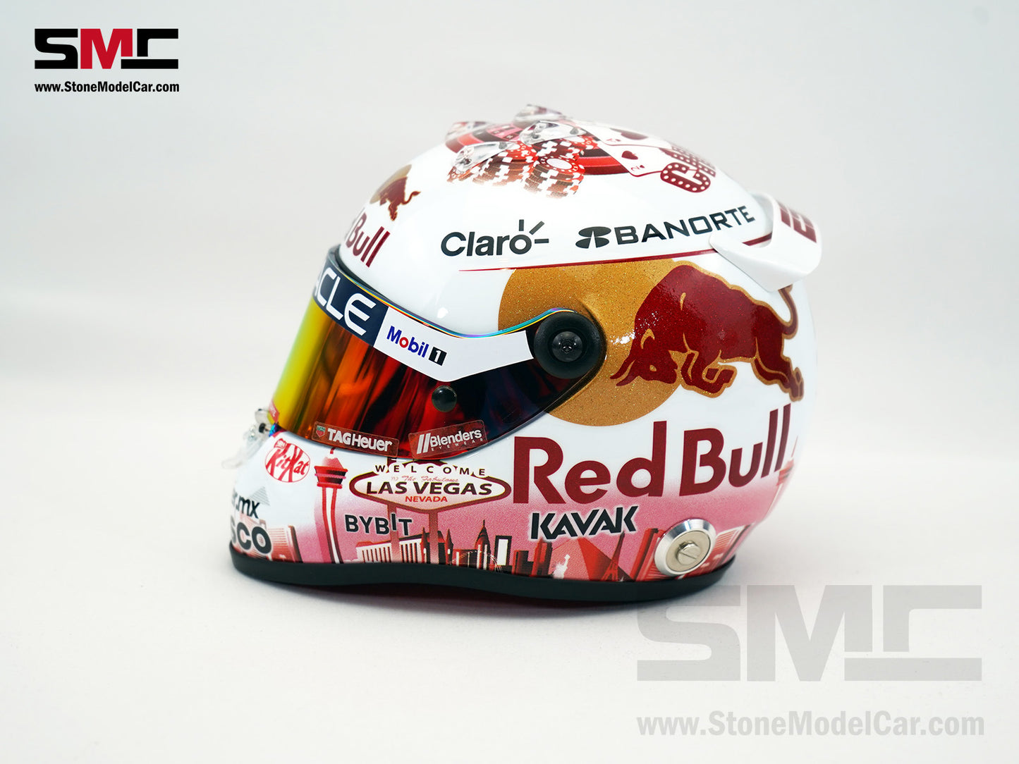 Red Bull F1 RB19 #11 Sergio Perez USA Las Vegas GP 2023 Podium 1:2 Helmet Schuberth