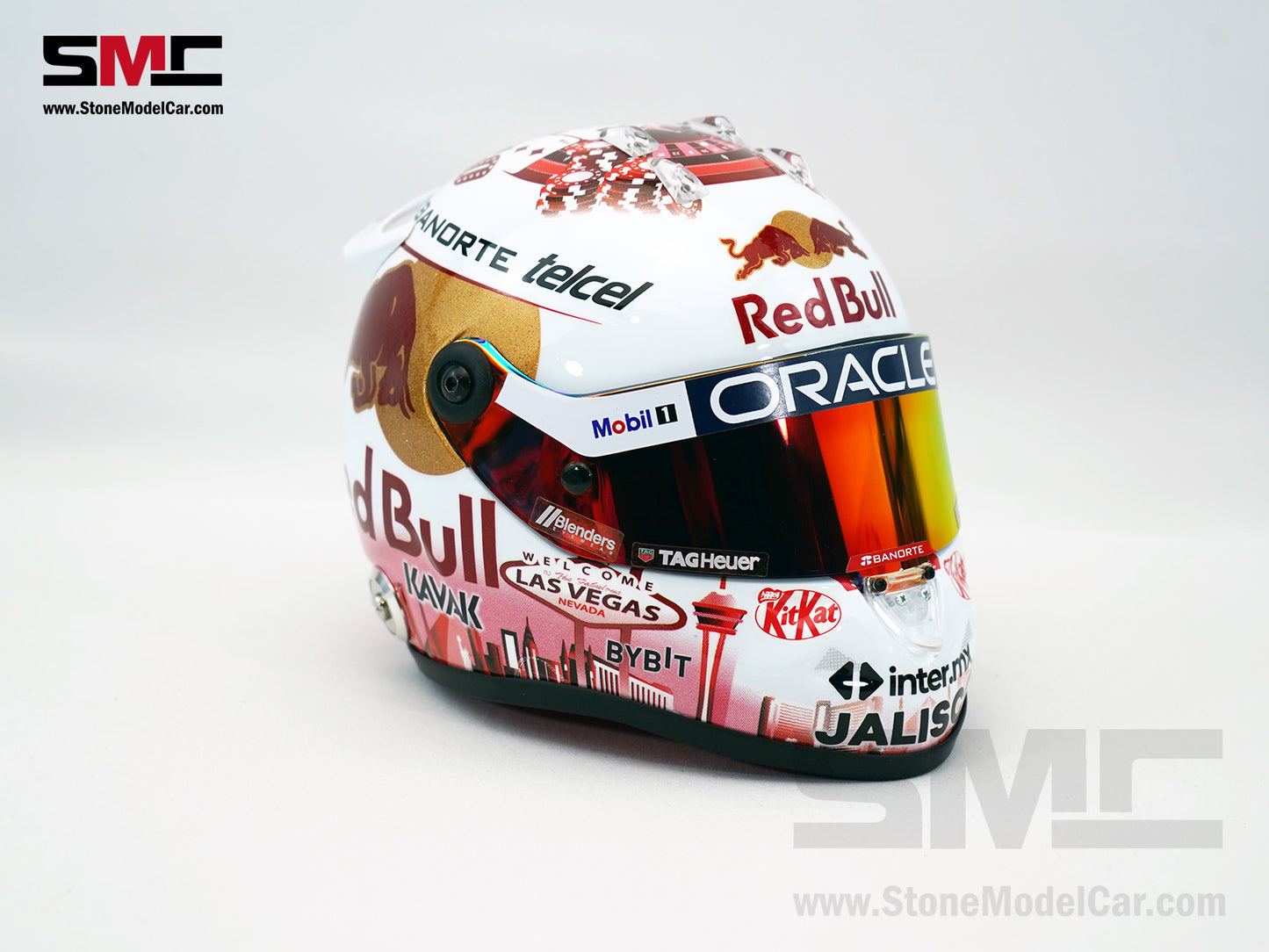 Red Bull F1 RB19 #11 Sergio Perez USA Las Vegas GP 2023 Podium 1:2 Helmet Schuberth