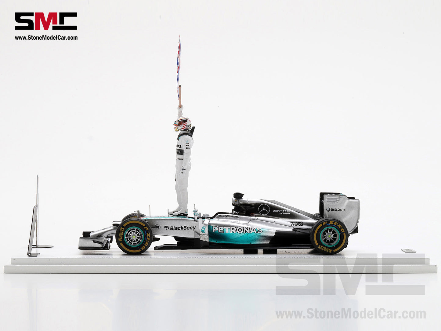 [Pre-Order] 2014 Mercedes F1 W05 #44 Lewis Hamilton Abu Dhabi GP World Champion 1:43 Spark Special Figure Edition