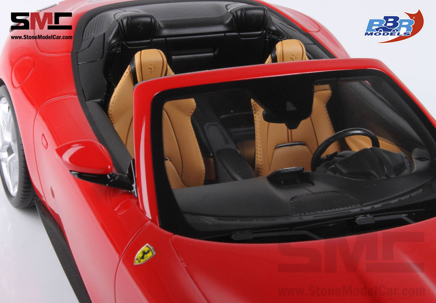 BBR 1:18 Ferrari Roma Spider Open Roof - Rosso Corsa 322 Red P18230B