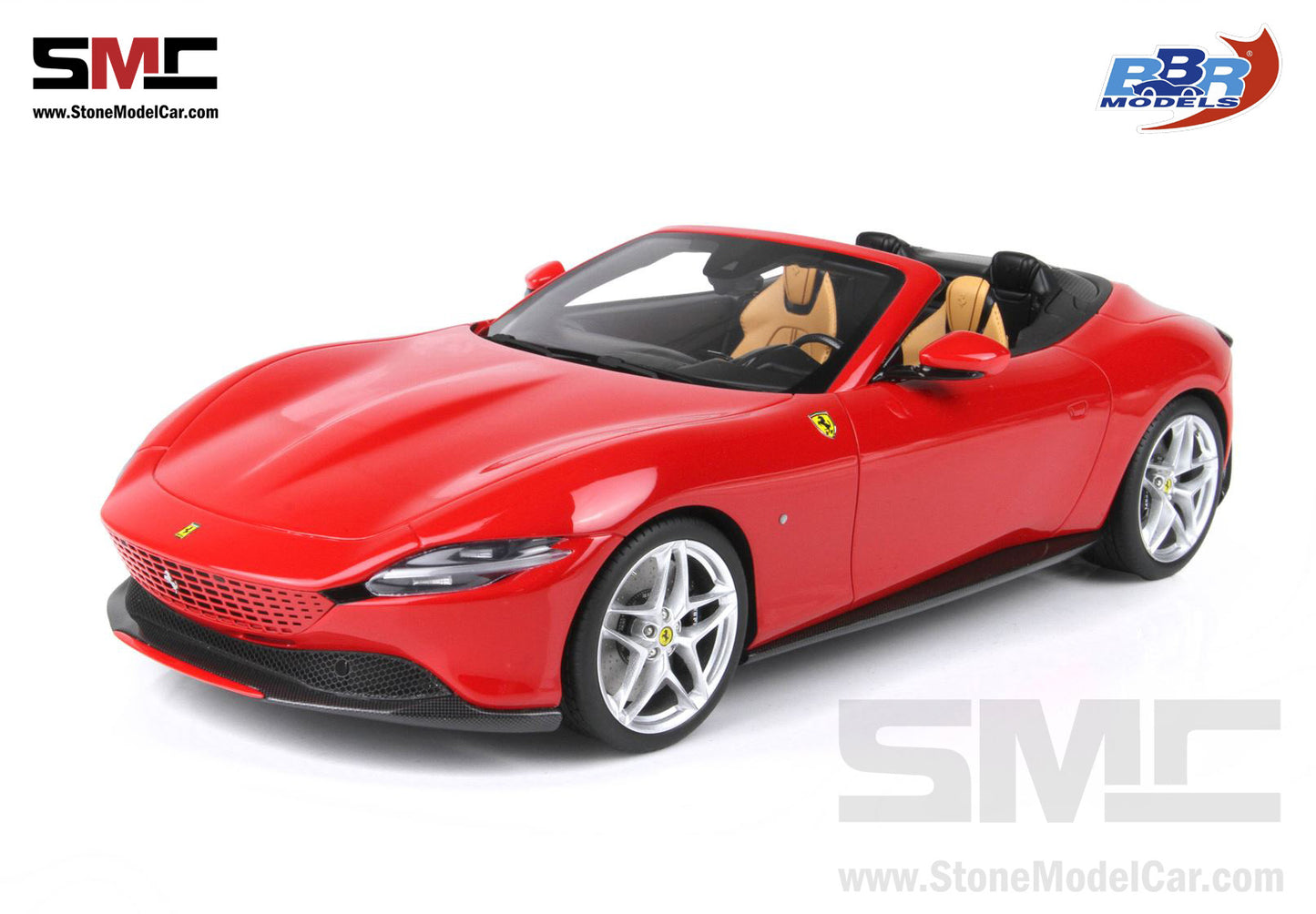 BBR 1:18 Ferrari Roma Spider Open Roof - Rosso Corsa 322 Red P18230B