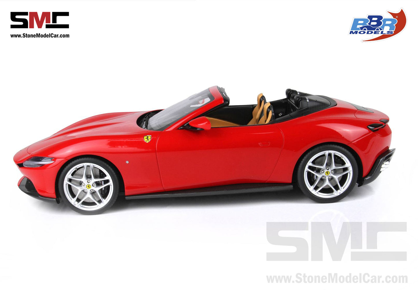 BBR 1:18 Ferrari Roma Spider Open Roof - Rosso Corsa 322 Red P18230B