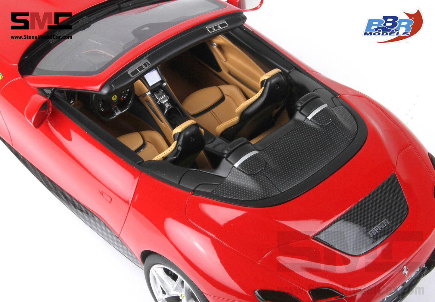 BBR 1:18 Ferrari Roma Spider Open Roof - Rosso Corsa 322 Red P18230B