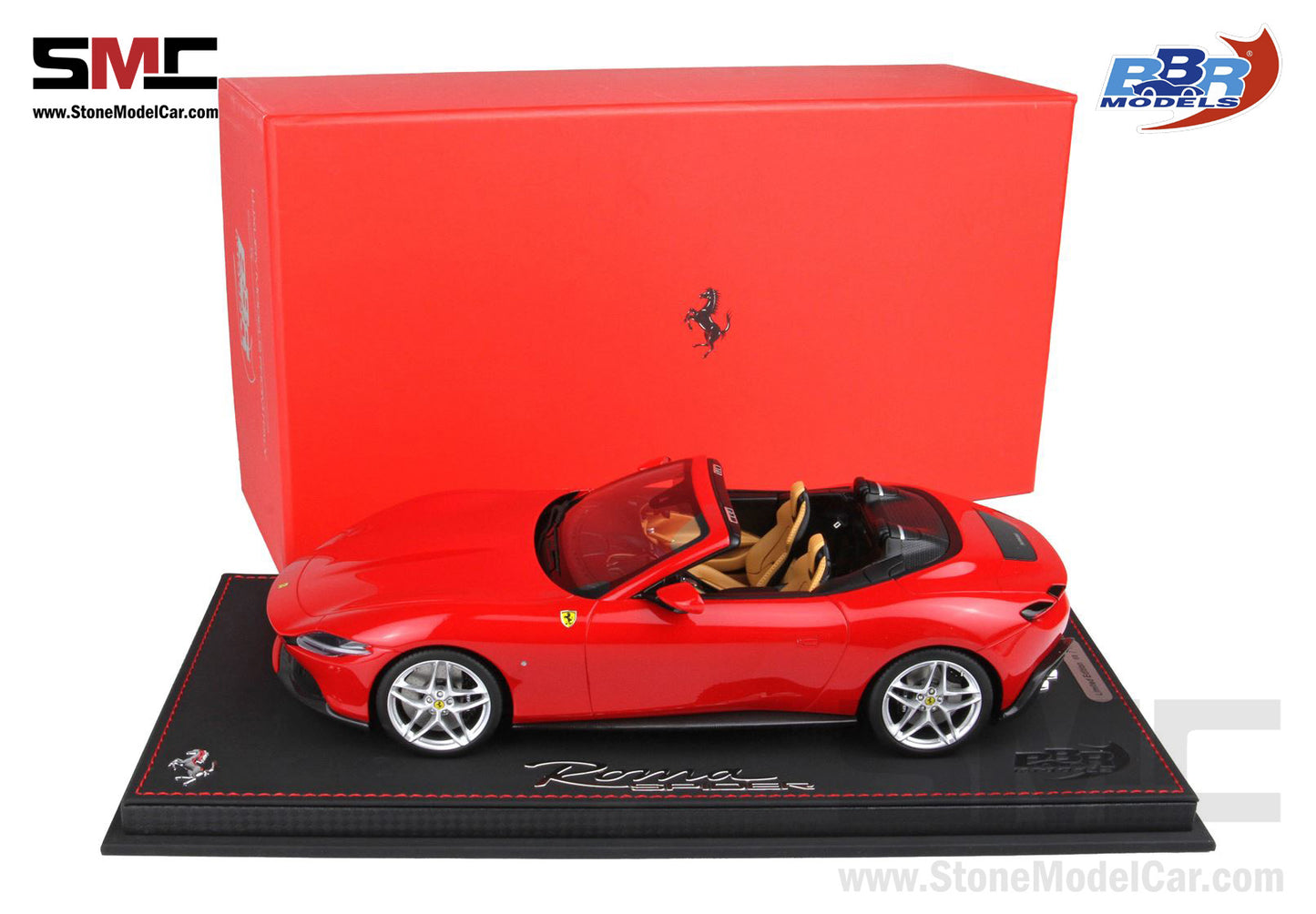 BBR 1:18 Ferrari Roma Spider Open Roof - Rosso Corsa 322 Red P18230B