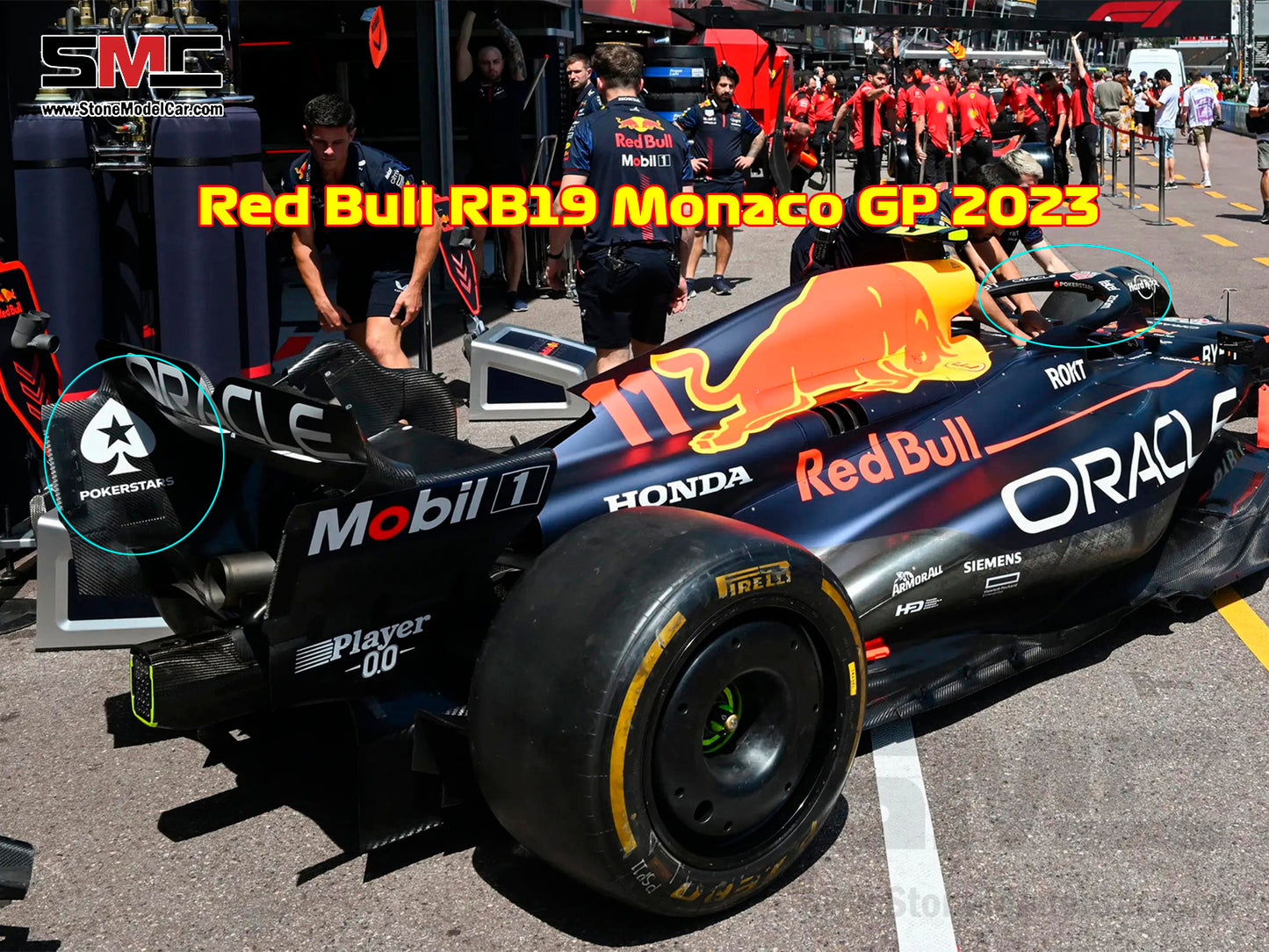 Decal for Red Bull F1 RB19 #1 Max Verstappen US Las Vegas / Miami / Austin / Monaco / Canada GP 2023 1:18 Spark & MINICHAMPS