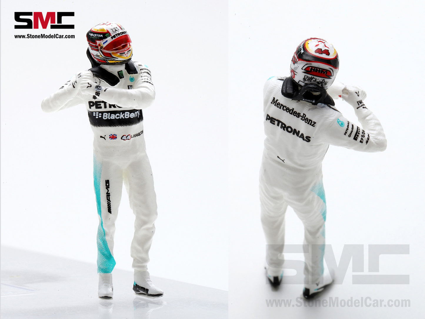 [Pre-Order] 2015 3x World Champion Mercedes F1 W06 #44 Lewis Hamilton Bahrain GP 1:43 Spark Special Figure Edition