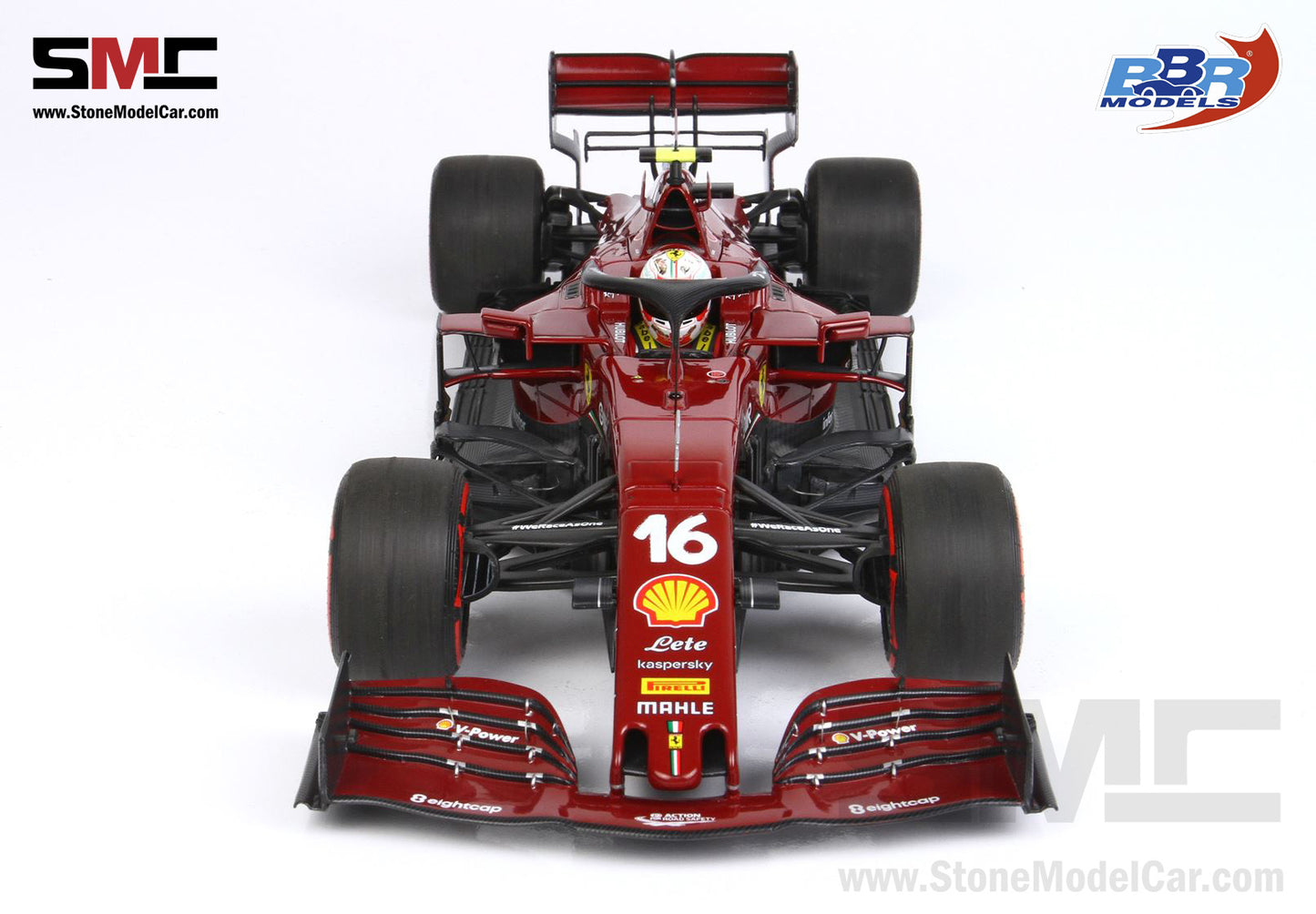 Ferrari F1 SF1000 #16 Charles Leclerc Tuscan 2020 Mugello 1000th GP 1:18 BBR Polifoam Packaging