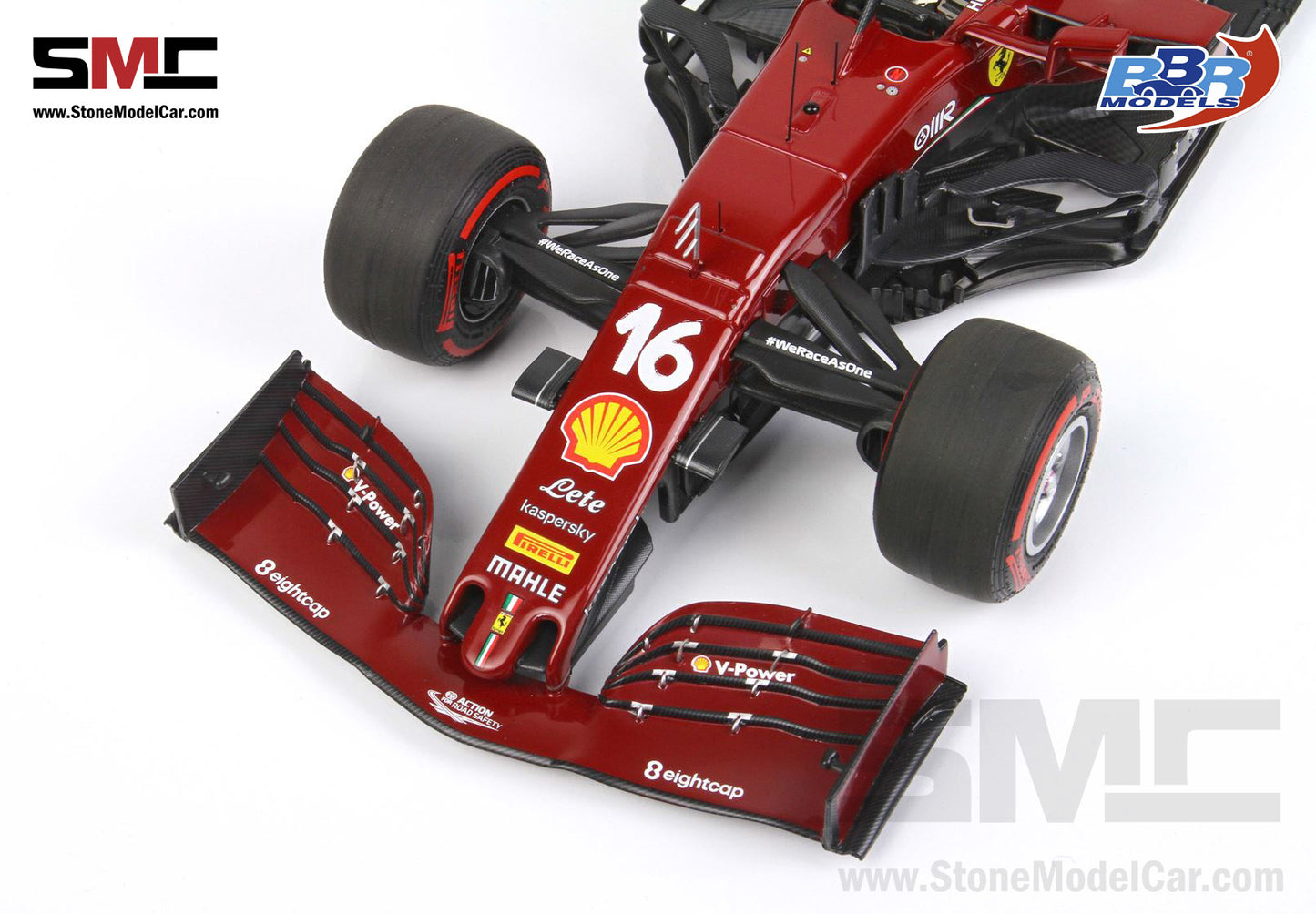 Ferrari F1 SF1000 #16 Charles Leclerc Tuscan 2020 Mugello 1000th GP 1:18 BBR Polifoam Packaging