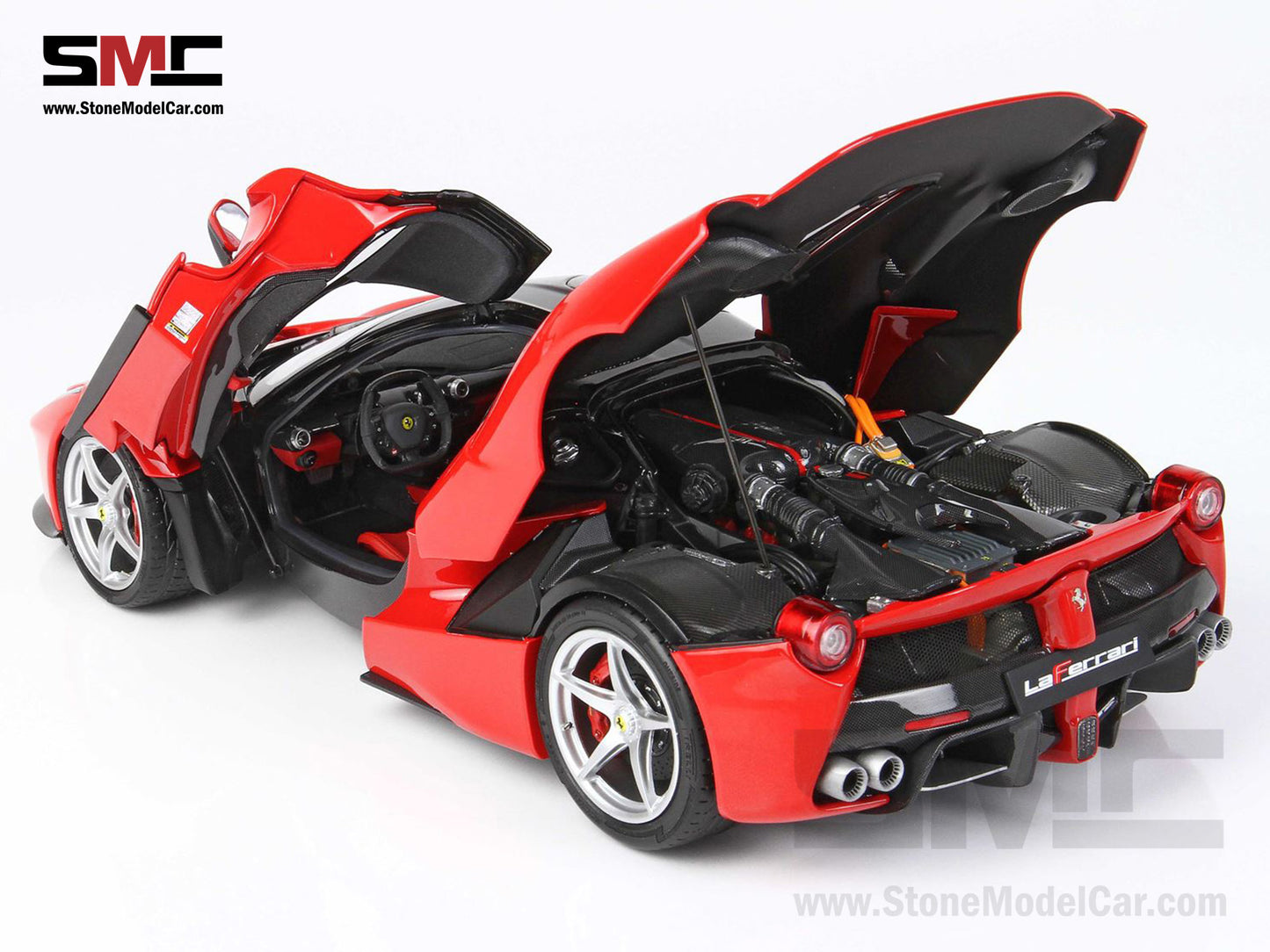 BBR High End Ferrari 1:18 LaFerrari Rosso Corsa 322 Red Diecast Full Open