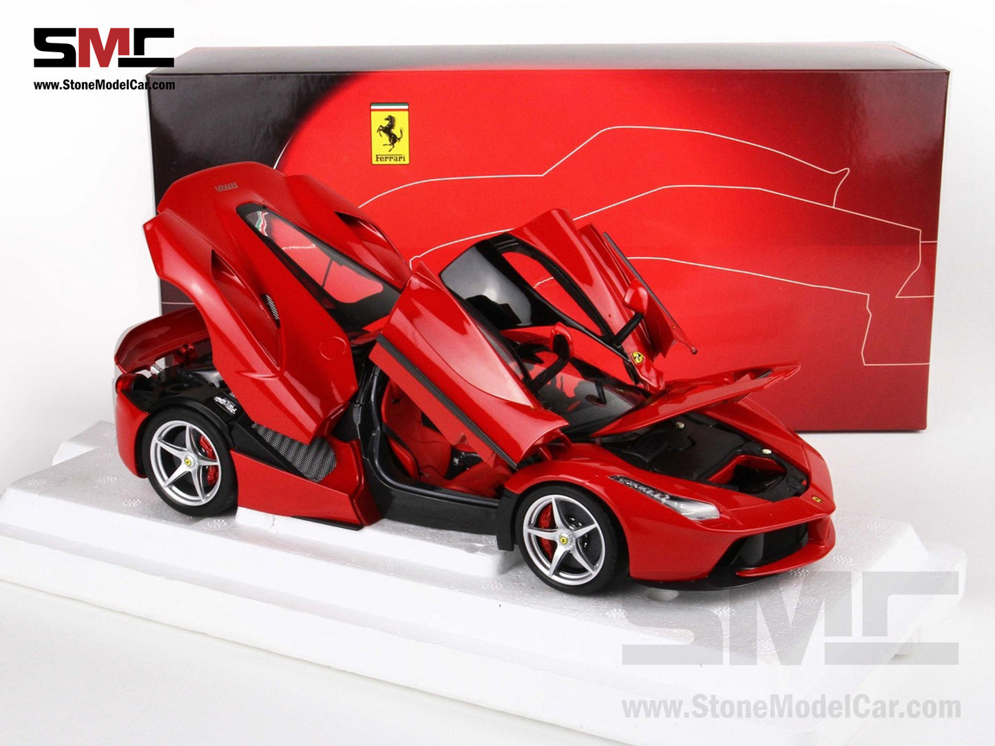 BBR High End Ferrari 1:18 LaFerrari Rosso Corsa 322 Red Diecast Full Open