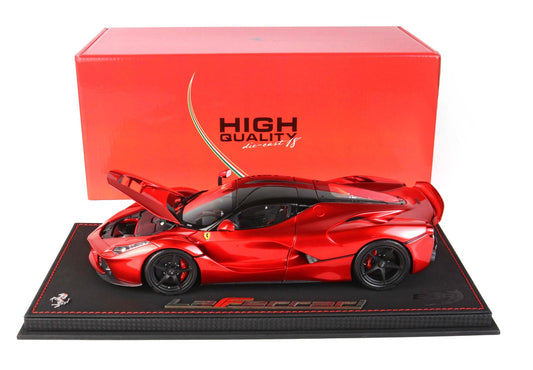 BBR High End Ferrari 1:18 LaFerrari Metallic Red Fire Rosso Fuoco Met Full Open