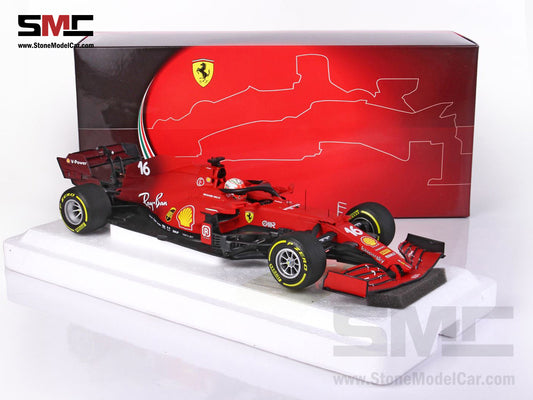 Ferrari F1 SF21 #16 Charles Leclerc Emilia Romagna GP 2021 1:18 BBR End of Race Yellow Tires