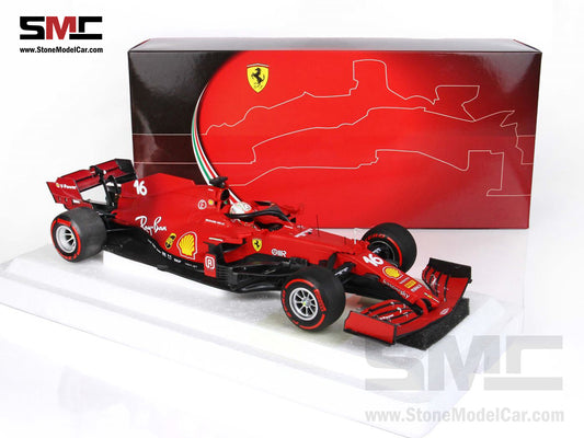 Ferrari F1 SF21 #16 Charles Leclerc Emilia Romagna GP 2021 1:18 BBR Red Soft Tires